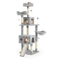 Amazon.co.jp: AIFY キャットタワー 大型猫用 多頭飼い 省スペース